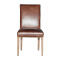 Luxury Brass Neiled Antique Vintage PU Leather High Back Seat Dining Banquet Chairs for Hotel